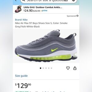 USED NIKE 5 Youth Sneakers
⭐️⭐️ GREAT DEAL ⭐️⭐️